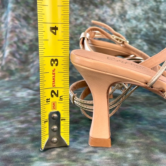 Seychelles Starboard Heels in Gold and Vacchetta Leather NIB - Picture 6 of 8